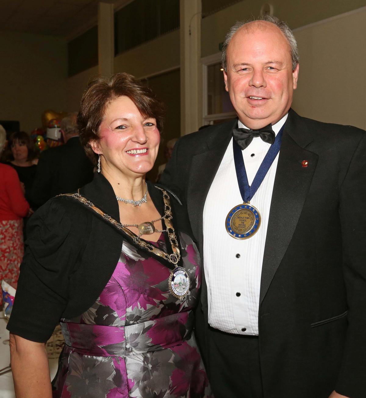 The Mayor of Bedale Cllr Christine Mollard and husband David