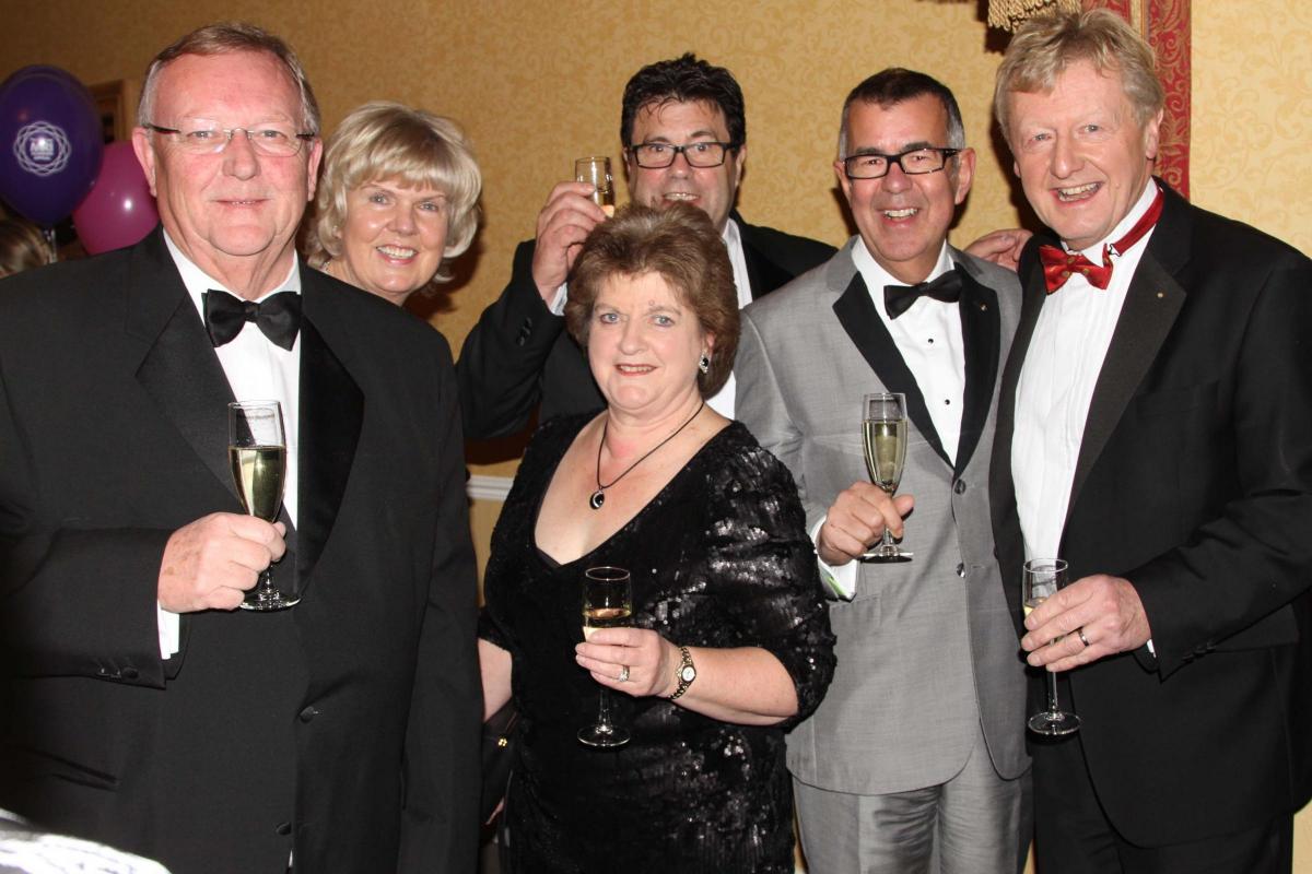 From left Chris Brown, Jenny Cowie, Jane Hughes, John Hughes, Mike Challands and Alan Cowie.