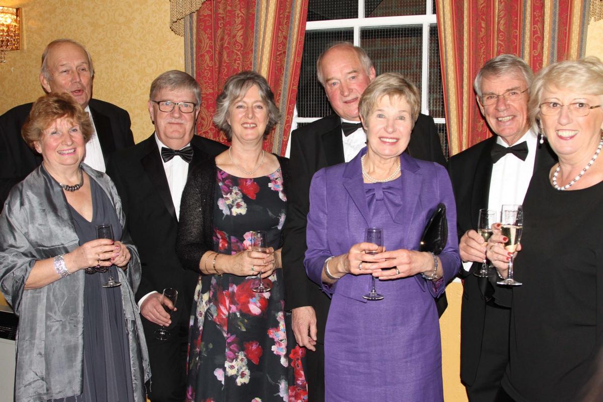 From left Maureen Hague, Steve Pratt, Will Pratt, Hazel Pratt, John Turner, Sue Turner, Michael Mathews and Shirley Mathews