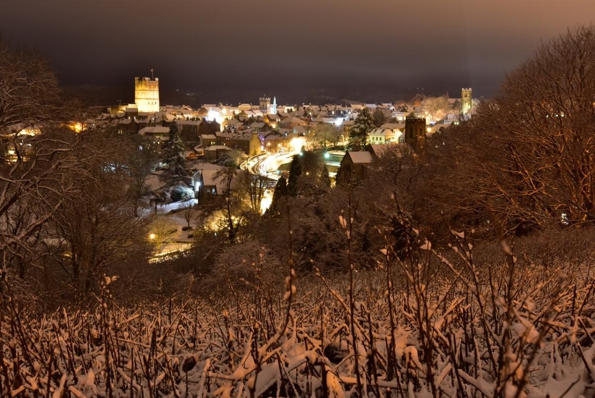 Ian Thomas climbed up above Richmond to get this splendid photograph of the first snow of winter