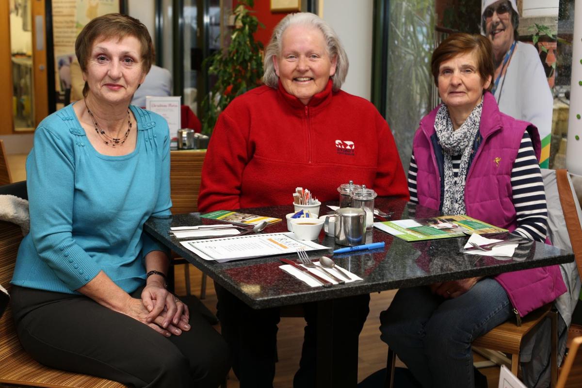 RABI Farmhouse Breakfast event at Sam Turner and Sons, Piercebridge. Enid Tallentire, Joan Lee and Sylvia Richardson. Picture: CHRIS BOOTH