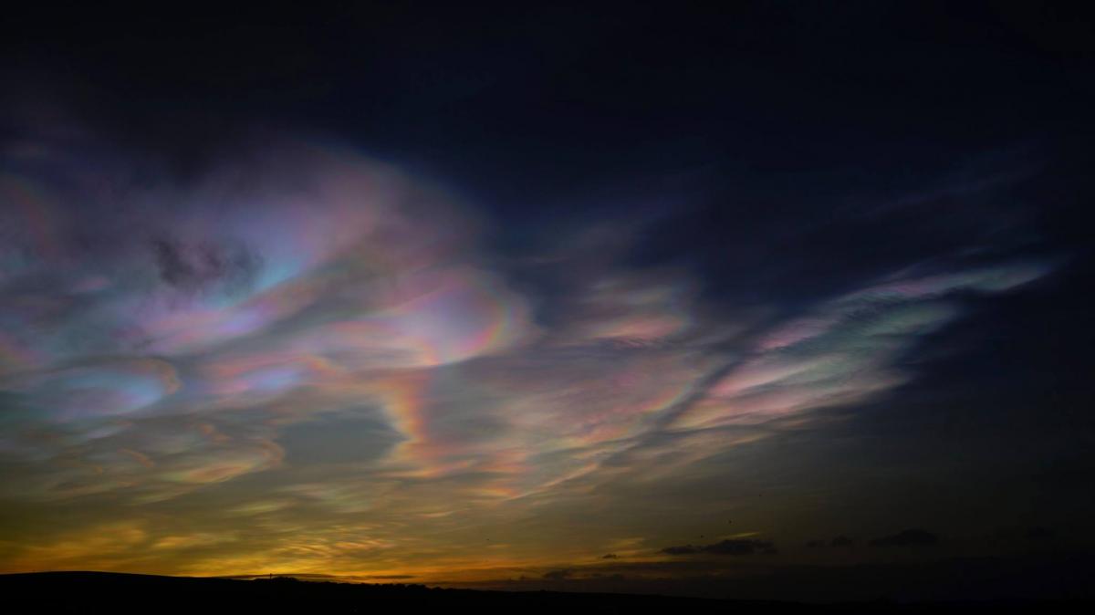 Unusual nacreous clouds on Wednesday, formed when water was blown into the upper atmosphere by the recent storms, were captured over Brotton in east Cleveland by Ian Donald Crockett, who is a member of our camera club