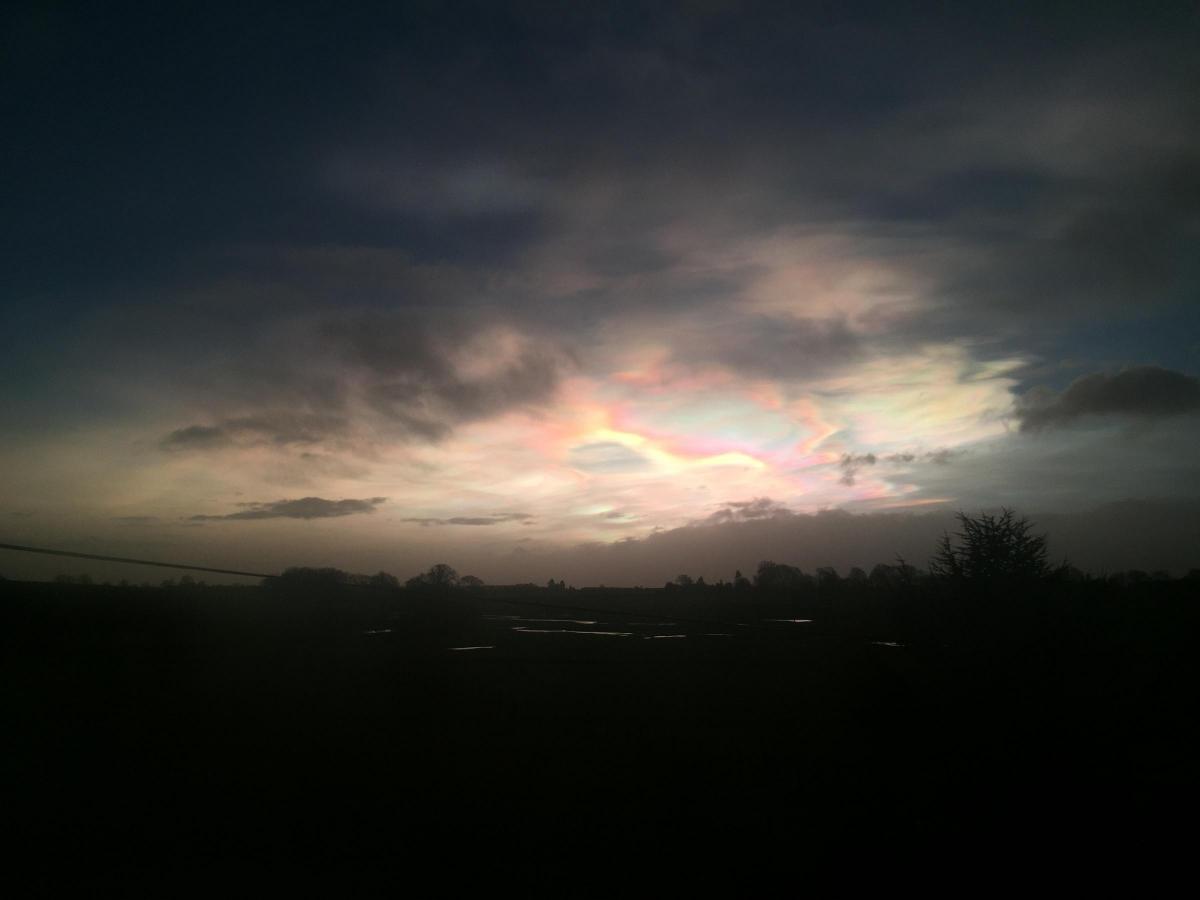 Helena Turkington took this picture of "the amazing colours in the sky over Stanwick St John"
