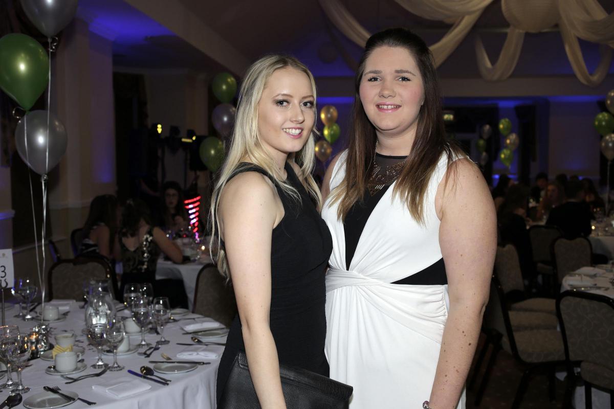 Great Smeaton Young Farmer's Ball at Solberge Hall in Newby Wiske.
Lucy Race and Rachel Goldie. Picture by Stuart Boulton.