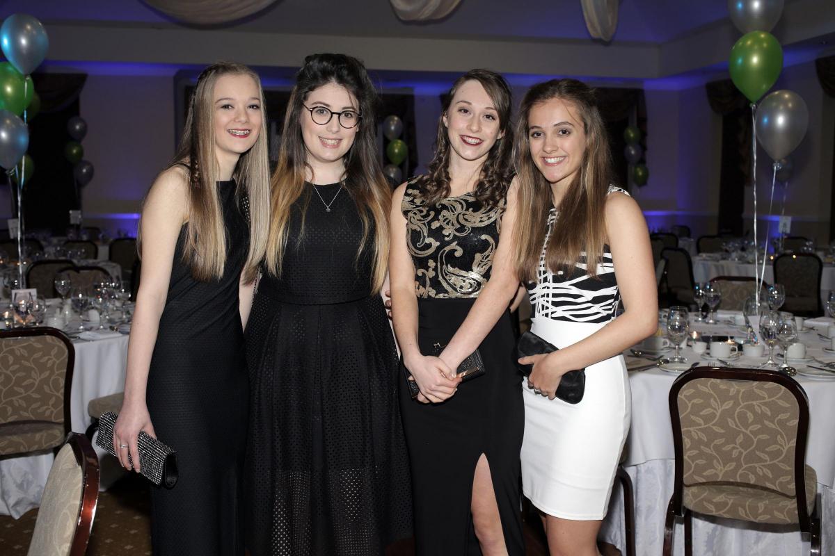 Great Smeaton Young Farmer's Ball at Solberge Hall in Newby Wiske.
Emma Bailey, Izzy Jones, Emma Strickland and Alex Vayro. Picture by Stuart Boulton.