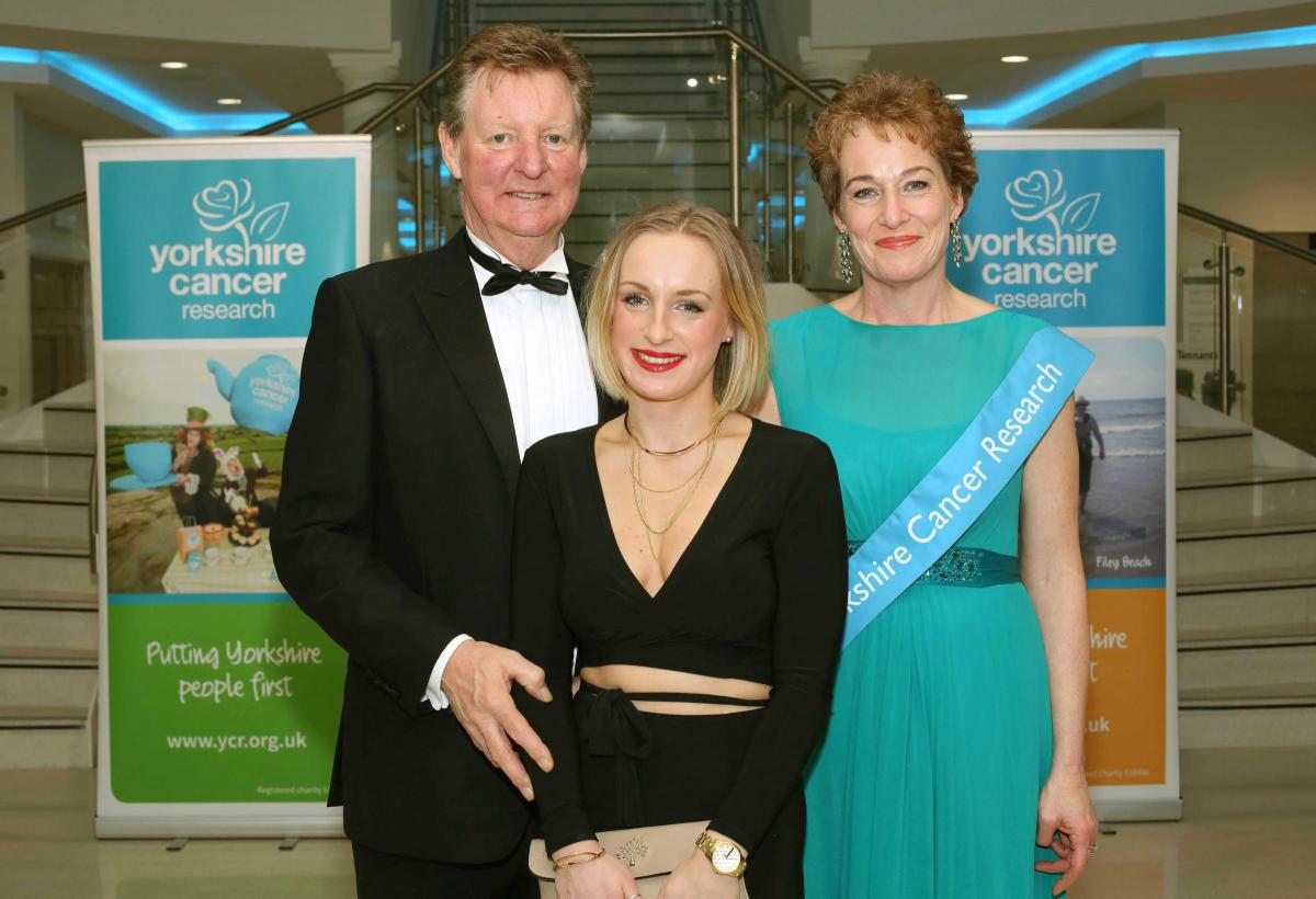 The Yorkshire Cancer Research charity ball at Tennants, Leyburn.
John, Katie and Alice Challis.
Picture: Richard Doughty Photography
