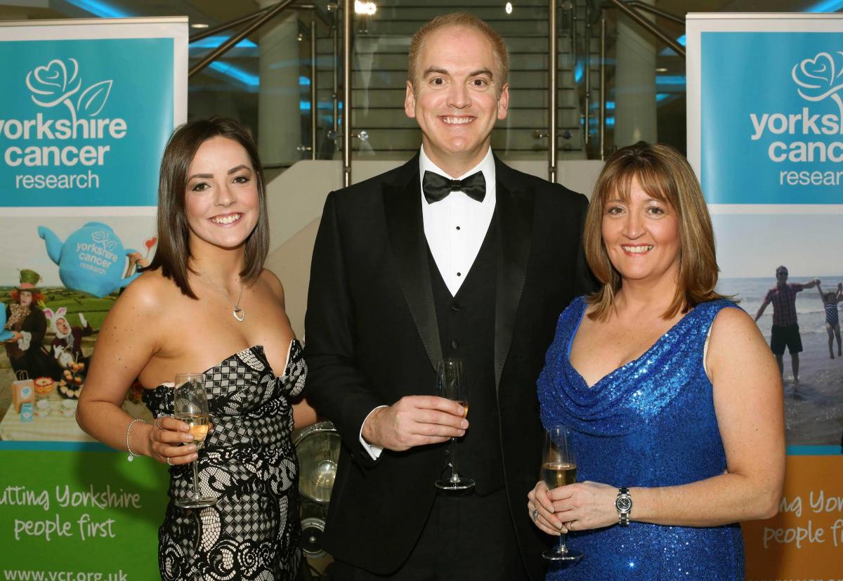 The Yorkshire Cancer Research charity ball at Tennants, Leyburn.
Chloe Carr, Stephen Gibbens and Angela Pern.
Picture: Richard Doughty Photography
