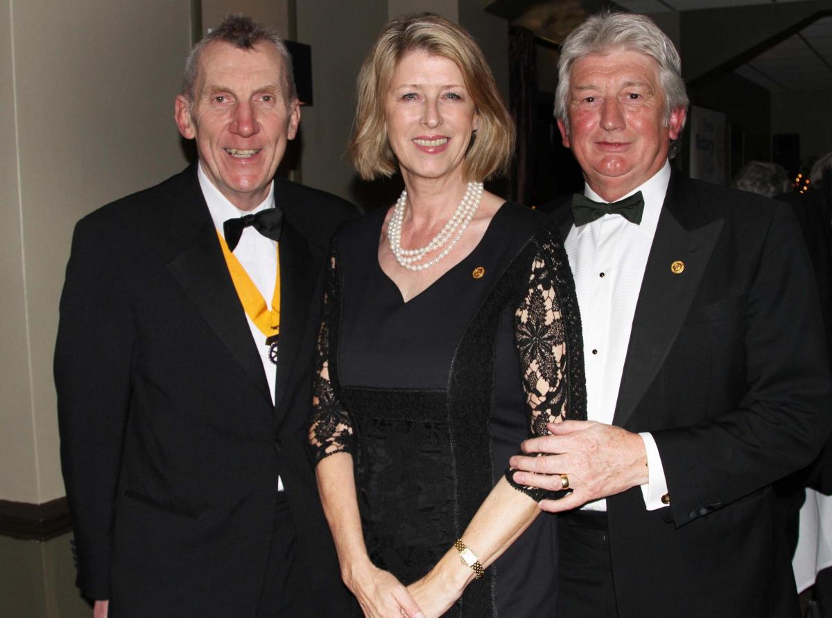 S&P Rotary at Topcliffe: From left Colin Musgrave, Sue and Will Calvert.