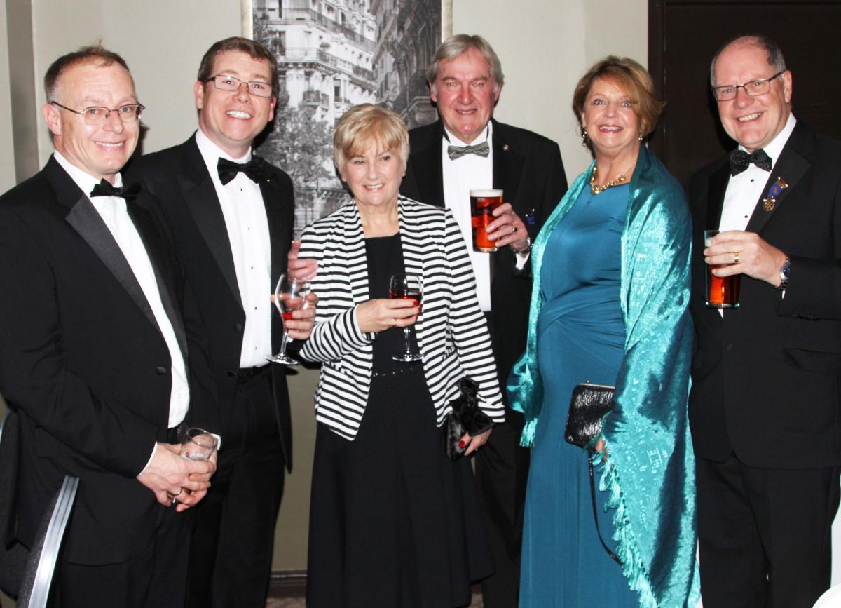 S&P Rotary at Topcliffe: From left Gareth Dadd, Peter Gibson, Sue Sollitt, Malcolm Sollitt, Gillie Gill and Charles Gill.