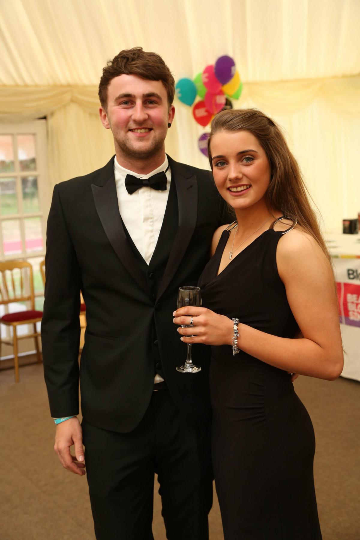 Blood Charity Ball, Leyburn, North Yorkshire. Conner Burnett and Abbie Winstanley. Picture: TOM BANKS