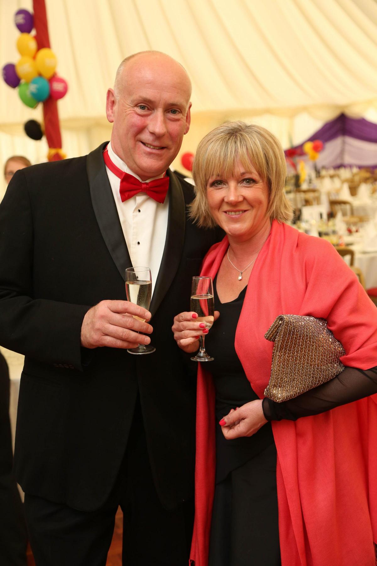 Blood Charity Ball, Leyburn, North Yorkshire. Steve and Alison Wright. Picture: TOM BANKS