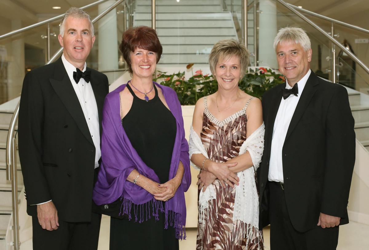 Wensleydale RFC Ball at Tennants, Leyburn.
David and Jaqui Walker with Christine and Paul Gayton.
Picture: Richard Doughty Photography