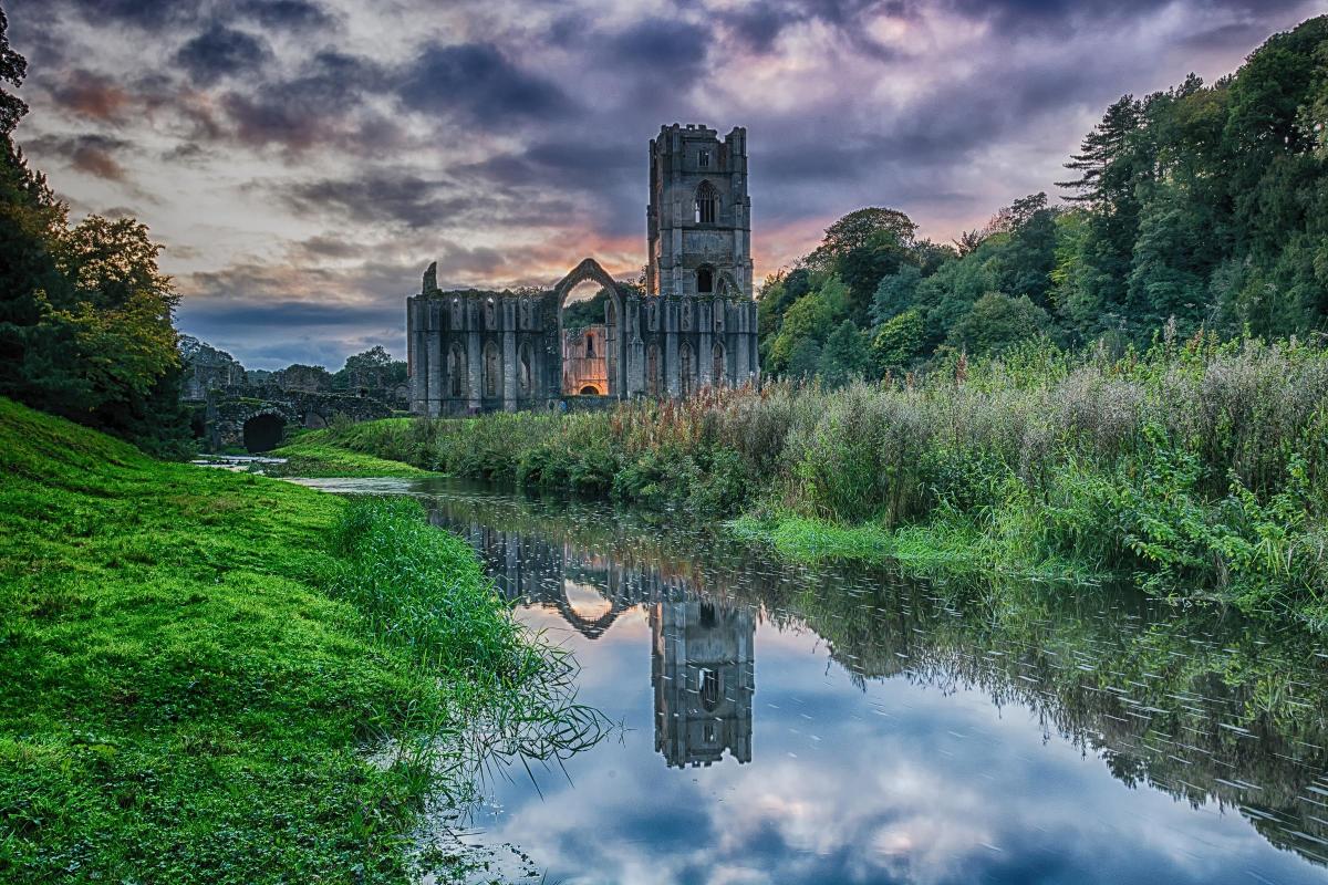Still on a watery theme, Andrew Fletcher of Preston-under-Scar, caught a floodlit Fountains Abbey looking spectacular under an autumnal sky.