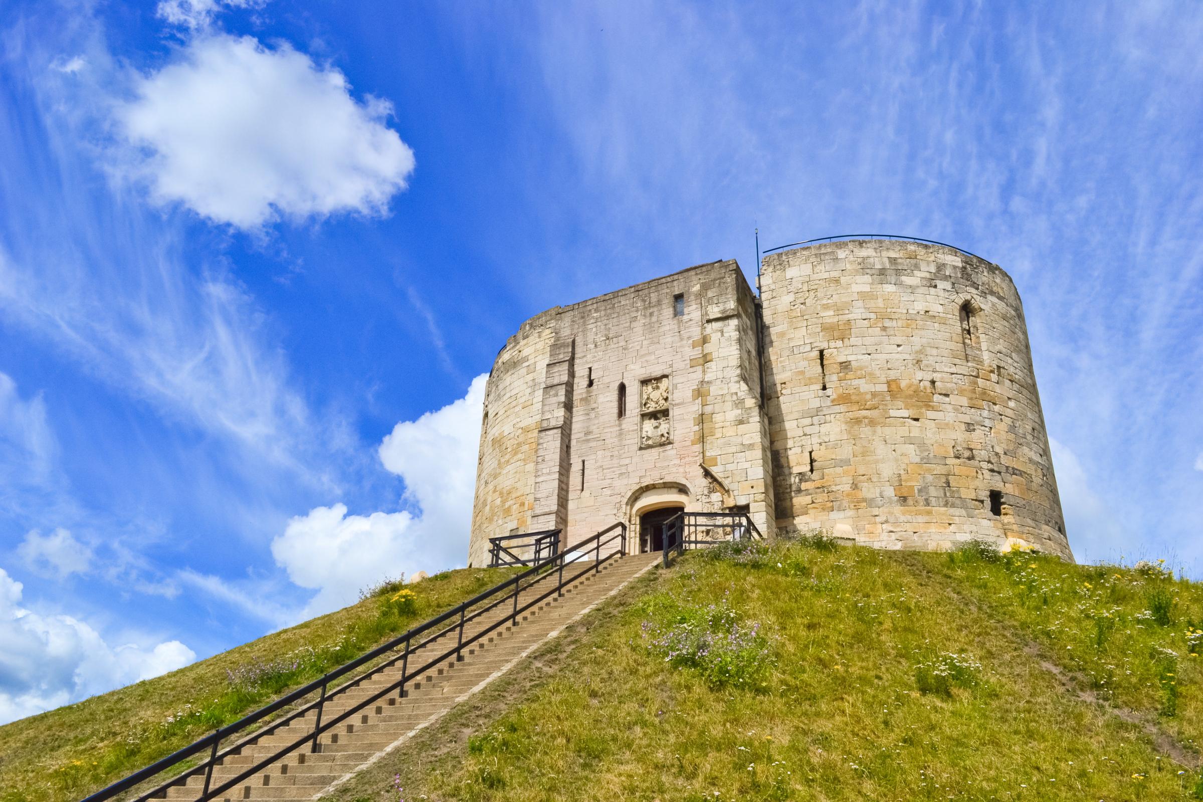 Cliffords Tower is named after Roger de Clifford who was executed there after being captured on Boroughbridge bridge