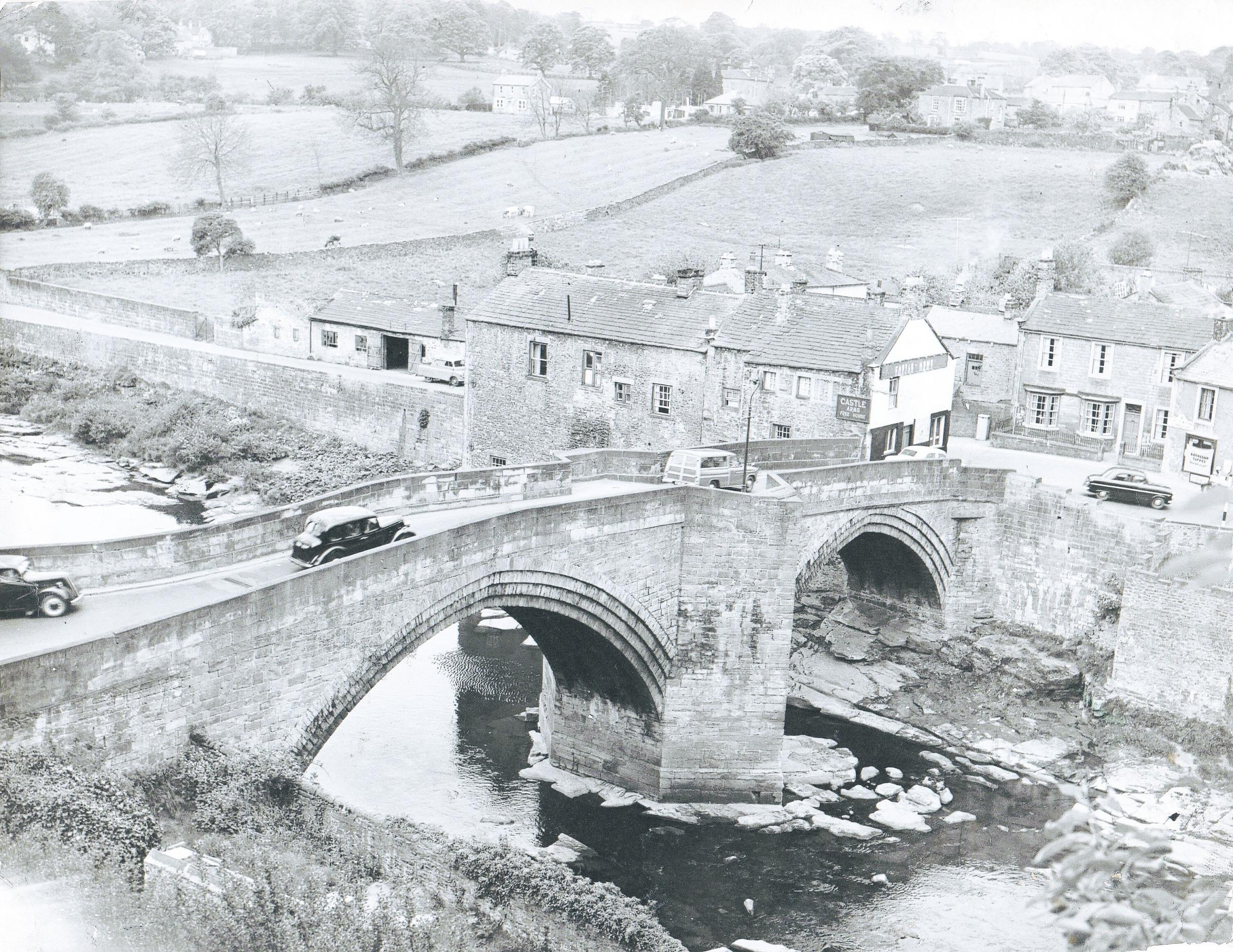 Bridge End, Startforth, seen from the Barnard Castle side of the river in May 1959. It was here that three London cheesemongers grew up