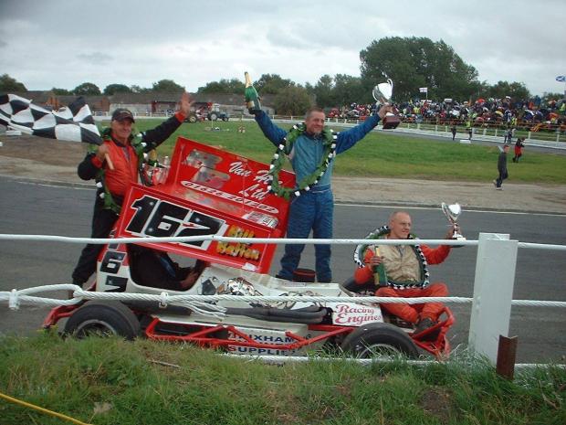 Darlington and Stockton Times: The 2004 world final at Barford &ndash; first Billy Batten, second Paul Broatch (centre), third Barry Goldin Picture: ANDREW HINGLEY