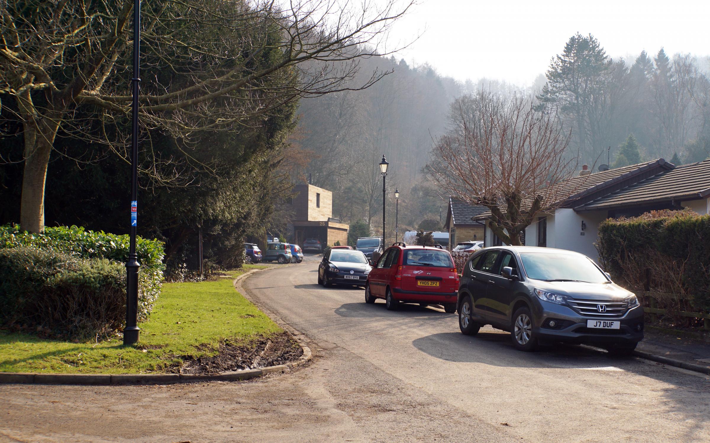Car parking in Hutton Village on a fine day