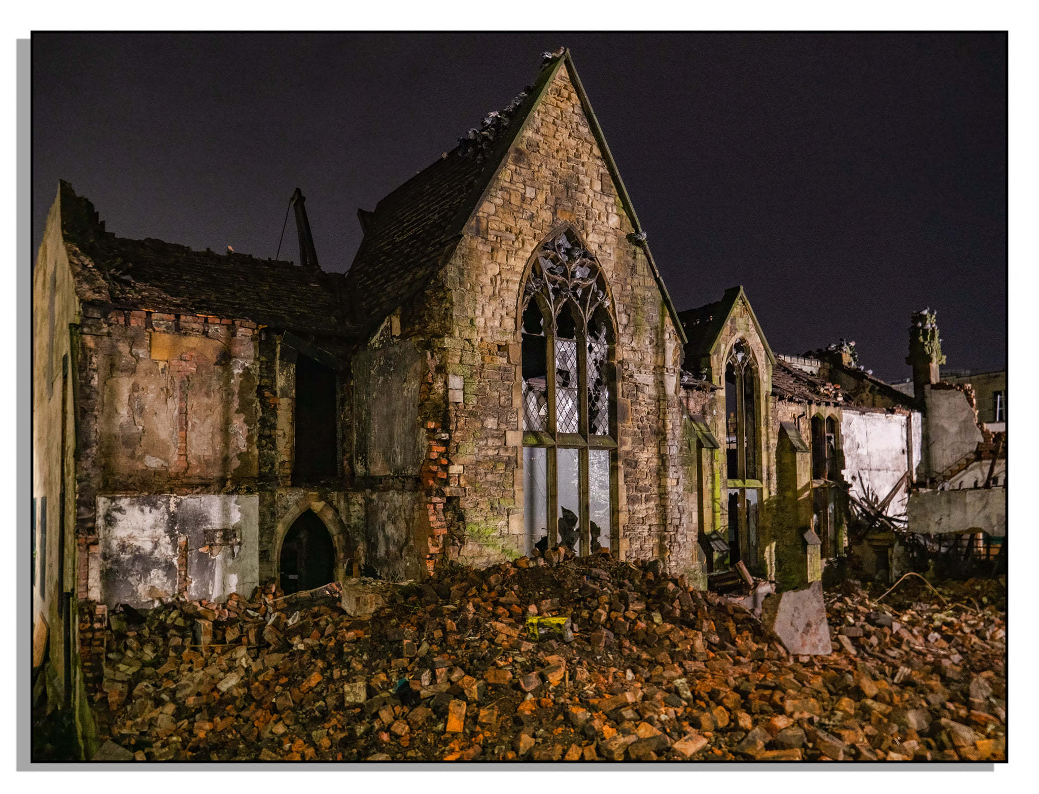 The Union Street Congregational Chapel, behind Boots in Darlington, which was demolished earlier this year. It was the last survivor of the street in which the Prime Ministers great-great-great-great-grandparents lived. Picture courtesy of Peter Giroux