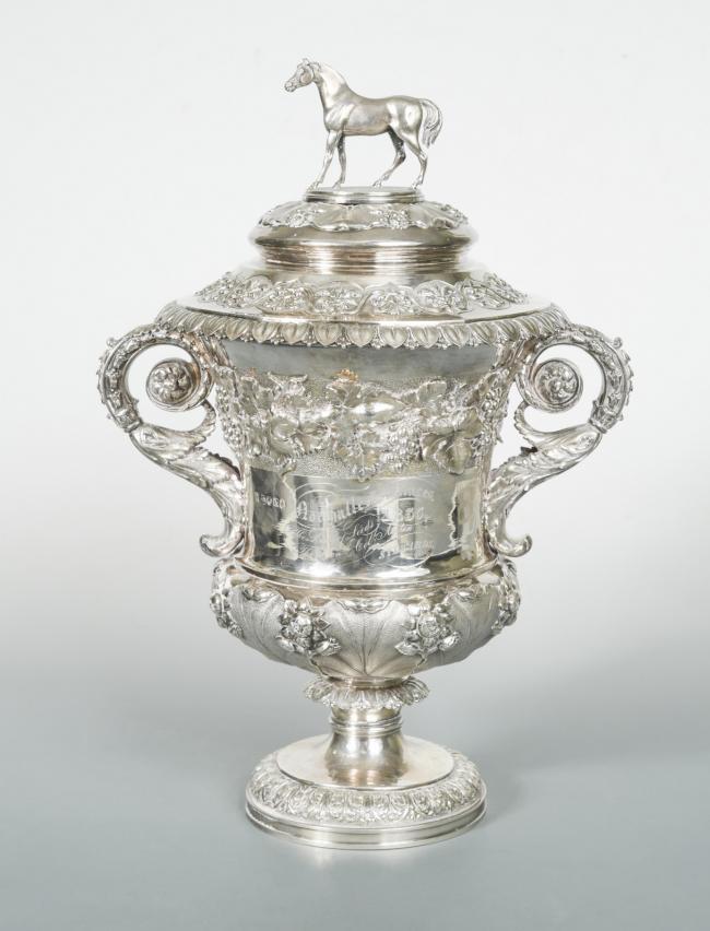 The Northallerton Gold Cup was first in 1822 and proved so successful that in 1826, a Silver Cup was introduced. This is the 1835 Silver Cup, which was made by the well regarded London silversmiths Emes and Barnard and presented to the Duke of Leeds,
