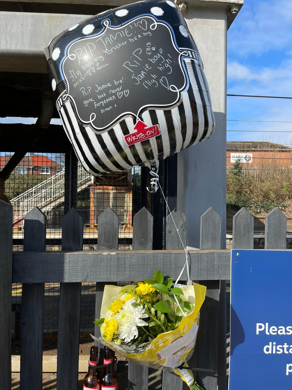 Tributes have been left at Chester-le-Street station 