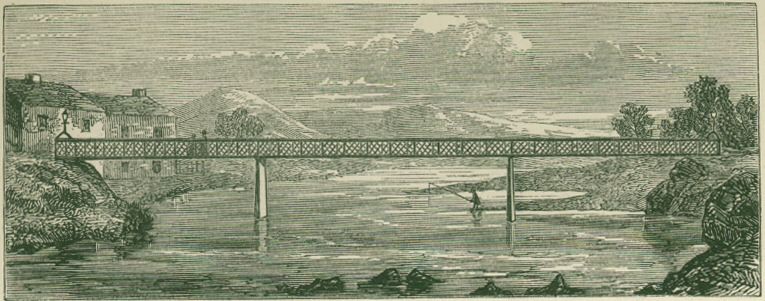 The Skerne Ironworks drawing of the first Thorngate footbridge in Barnard Castle which was opened 100 years ago this week