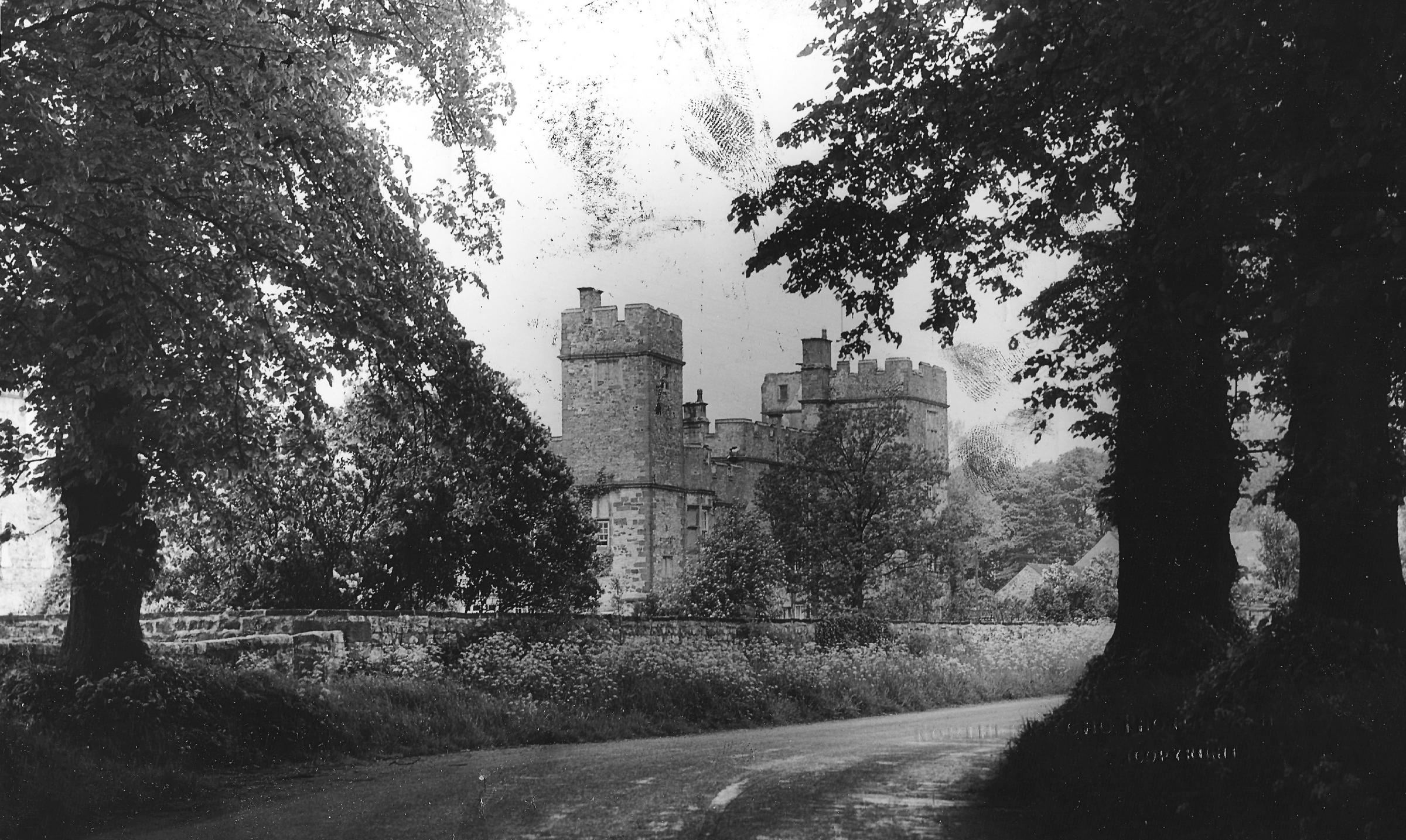 Snape Castle, on June 14, 1958: Catherine Parr was held hostage here in 1537 and was perhaps forced to rely on the dovecote for food