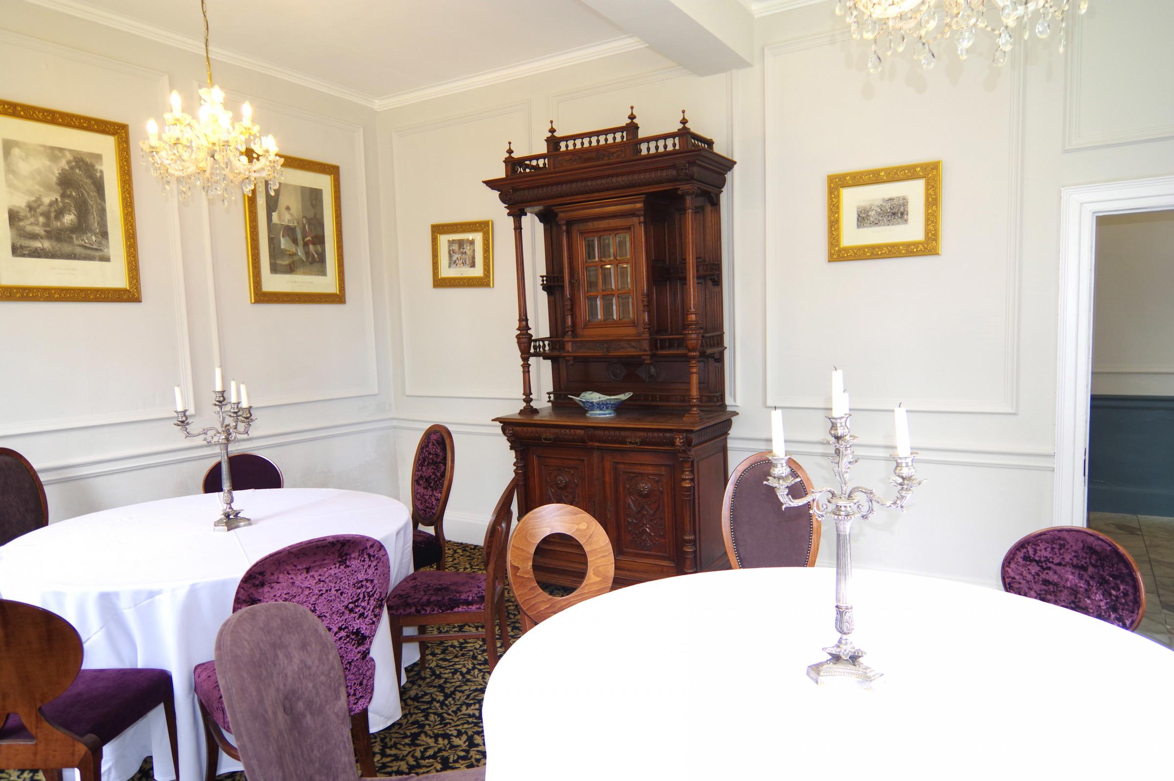 One of the private dining rooms at Pinchinthorpe Hall