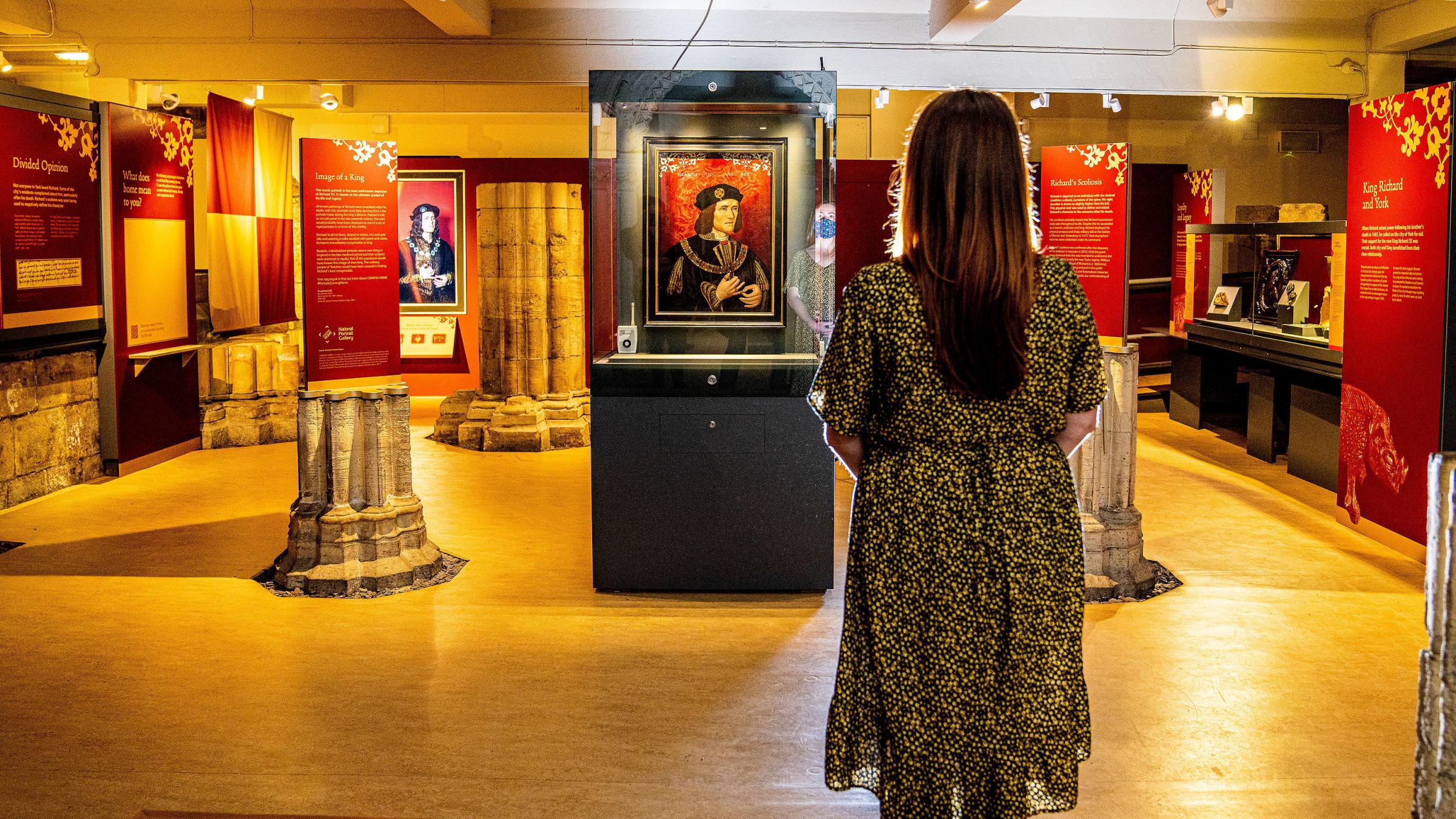 Last years Richard III exhibition at the Yorkshire Museum in York, with the 16th Century portrait of him on loan from the National Portrait Gallery centre stage