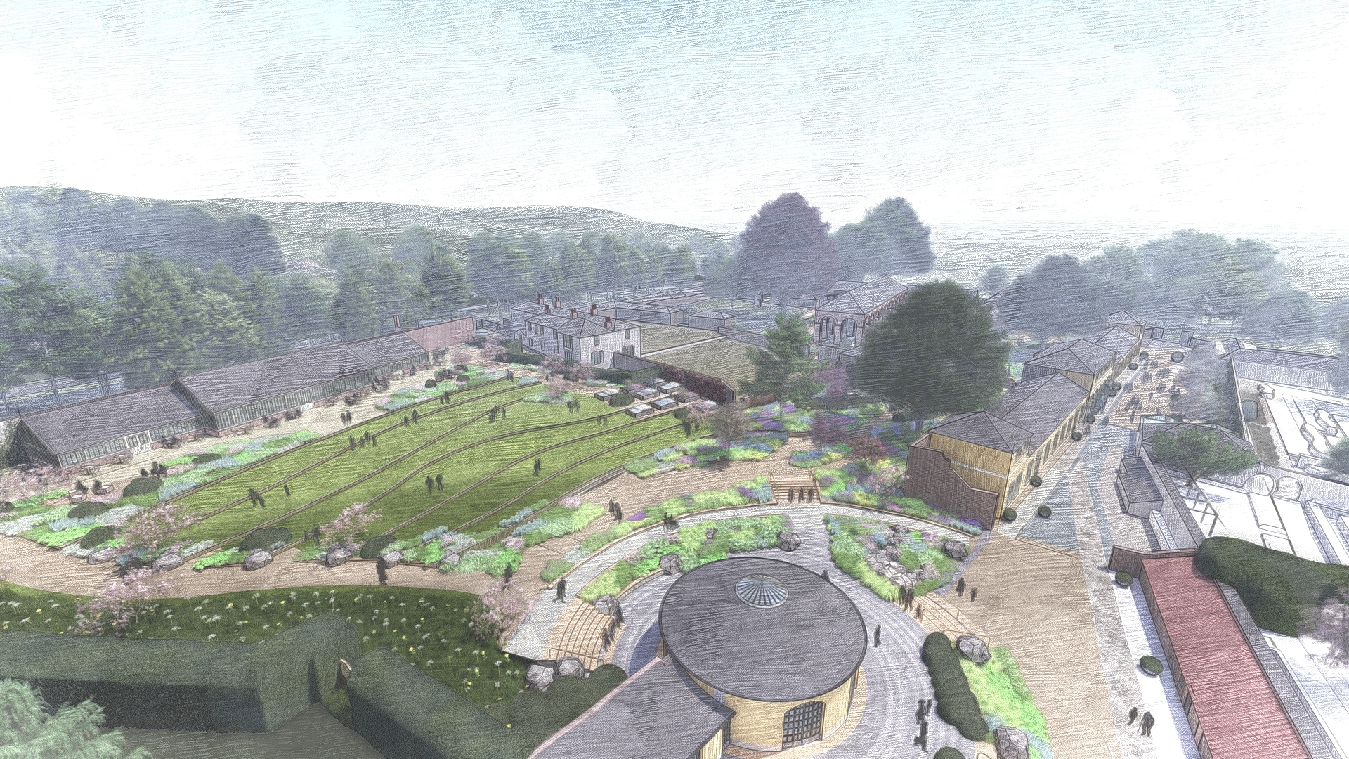 CGI of The Rising development at Raby Castle