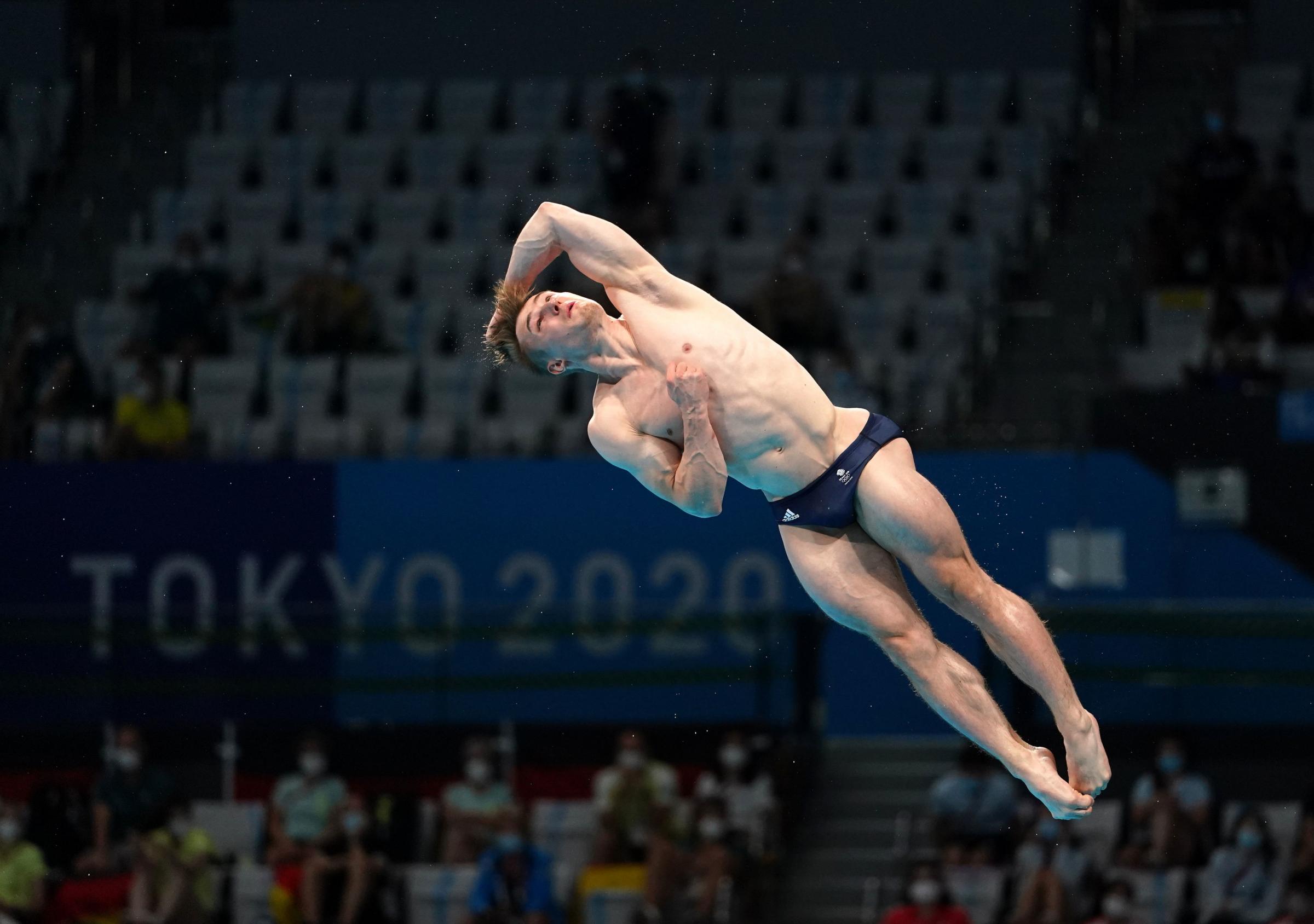 Great Britains Jack Laugher during the Mens 3m Springboard Final at Tokyo Aquatics Centre on the eleventh day of the Tokyo 2020 Olympic Games in Japan Picture: MARTIN RICKETT/PA 