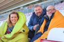 Bianca Robinson, chief executive of Sleepout, Mick Birch of Mowden Park RFC and Mike Matthews