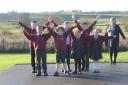 Executive Headteacher Helen Dudman with some of the children at Ravensworth Primary School. Picture: Peter Barron