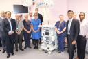 Rishi Sunak with Friarage Hospital staff in the new department