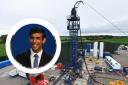 Rishi Sunak said a moratorium on fracking would be reinstated during his first PMQs (Cuadrilla/PA)