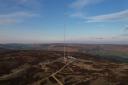An aerial view of the replacement Bilsdale TV and radio mast