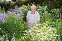 Mike Heagney in his garden at Tudor Croft, Guisborough