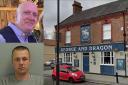 Paul Greenfield, top, was killed by drunken motorist, Arron Dunlop, bottom, after he spent the evening drinking in the George and Dragon in Norton, Stockton.