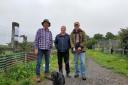 David Mason, far right, with fellow allotment holders at the Great Ayton allotments site