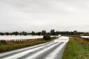 The main A684 road was closed after flooding