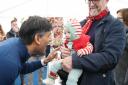 Rishi Sunak meets visitors to the Bedale Christmas Festival