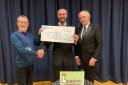 A cheque was presented by the Freemasons to Leyburn Community Shed