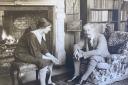 Joan MacDonald and her father, Ramsay, at Chequers on a picture that she mentions in her diary was taken on February 2, 1924,