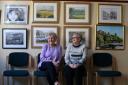 Chester-le-Street Art Society hold their Spring exhibition at the library on Station Road in the town.  With part of the display of work are art society members Beth Wyer and Hazel Clark. Picture: CHRIS BOOTH