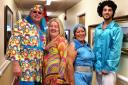 MAMMA MIA: Abba tribute singers Louise Todd, Lydia Dearden, Barry Lines and Michael Rowe at the Pelton Grange Care Home X-Factor style talent show