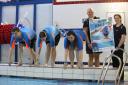 SWIM: From left, Henry Stephens, Katie Bramham, Vicky Shippen, Rupert Irvine and Amy Adams from Bedale Leisure Centre Picture: DAWN MCNAMARA