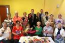 CREATE: PCC Barry Coppinger, T/Detective Inspector Jen Milsom and VCAS Manager Dave Mead with members of Nunthorpe and Marton Knitters and their trauma toy creations.