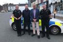 STAYSAFE: From left, Inspector Sarah Honeyman, Keith Scott from Durham County Council, Sedgefield MP Phil Wilson and Special Inspector Adam Usher
