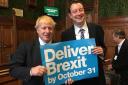 Boris Johnson with Middlesbrough South and east Cleveland MP Simon Clarke
