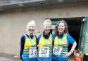 Margaret Wikeley, Christine Burn and Maureen Worley, Team Silver Medallists at the recent Yorkshire Vets Cross Country Championships