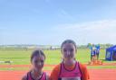 Evie Smith, left and Lucy Boot at the Yorkshire Track Championships